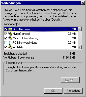 DFÜ-Verbindung Dokumentation